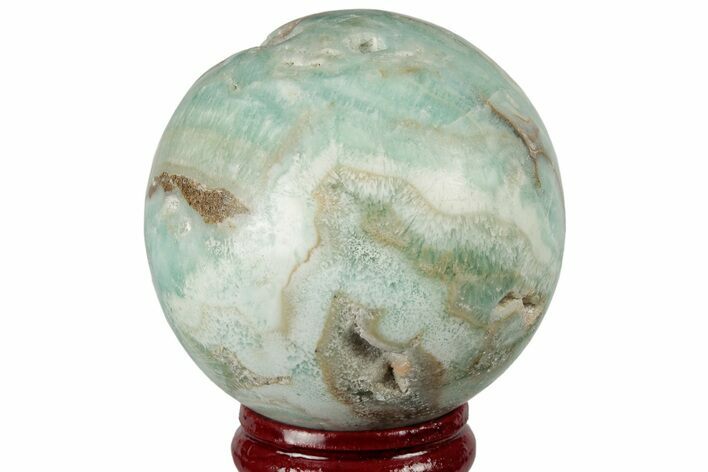 Polished Blue Caribbean Calcite Sphere - Pakistan #187697